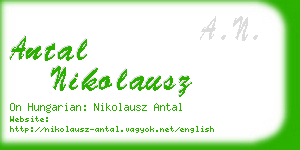 antal nikolausz business card